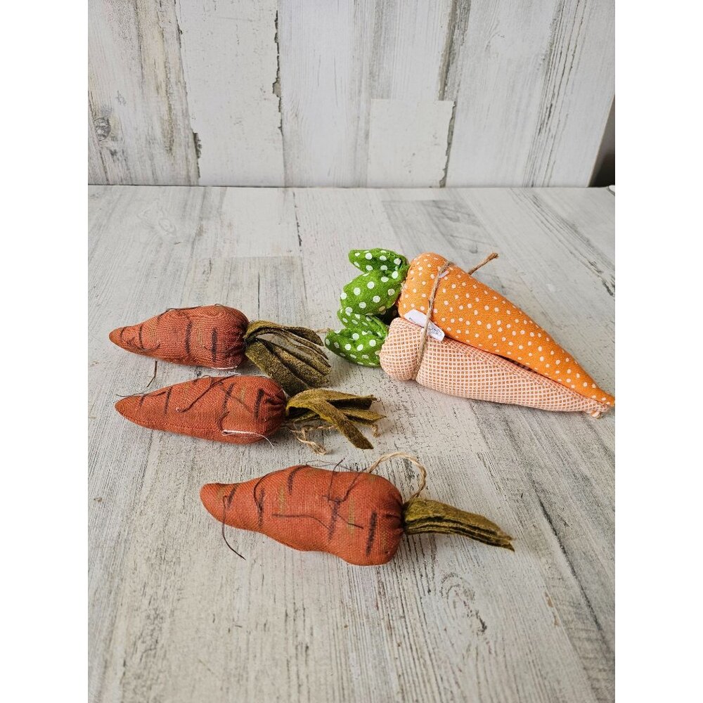 Plush Easter carrot decor country folk art realistic spring each individual care
